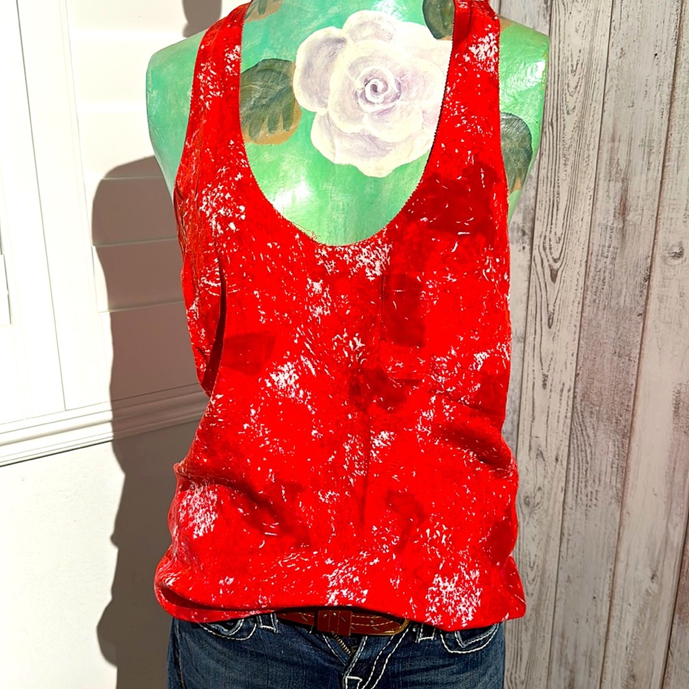 Joie 100% silk One Pocket Racerback Blouse in Small